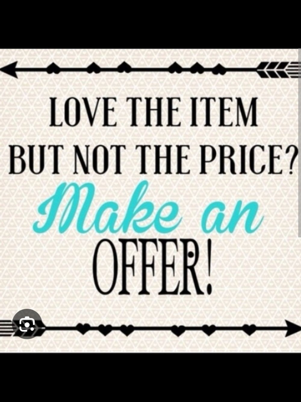 Make an Offer Graphic Sign - Teal/Black